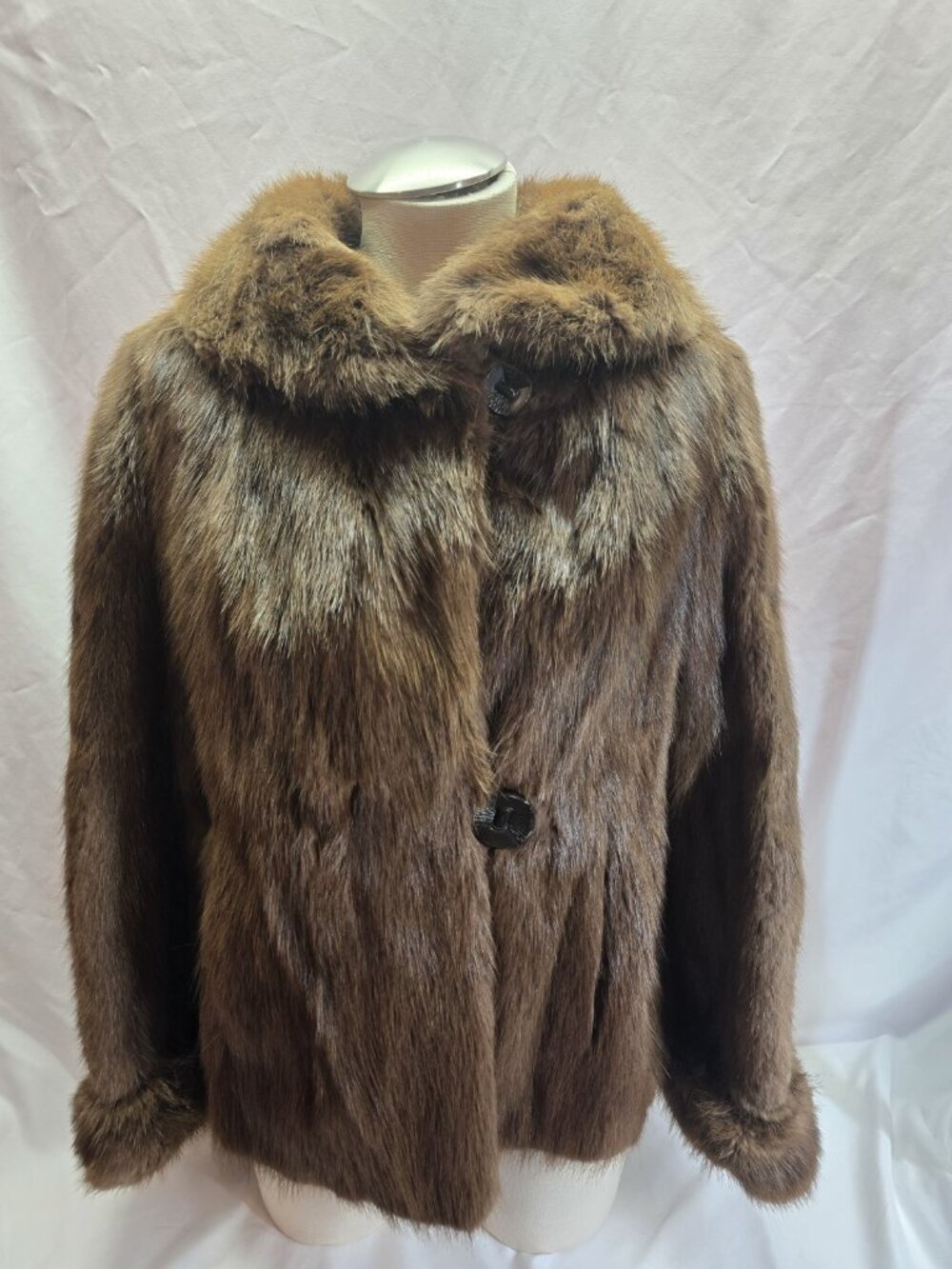 Vintage John McKay Mink Fur Coat 1950s-70s Old Money Mob Wife Glam Size Medium